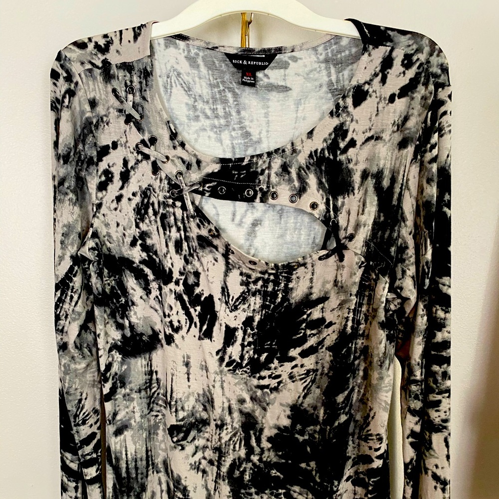 Rock & Republic tie dye long sleeve shirt XL